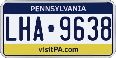 PA license plate LHA9638