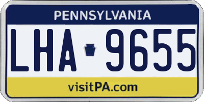PA license plate LHA9655