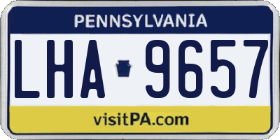 PA license plate LHA9657