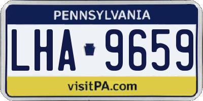 PA license plate LHA9659