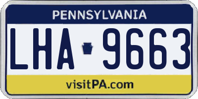 PA license plate LHA9663