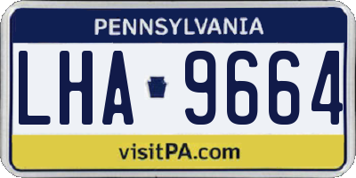 PA license plate LHA9664