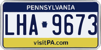 PA license plate LHA9673