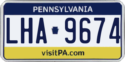 PA license plate LHA9674