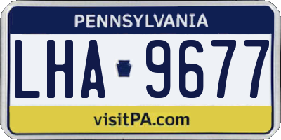 PA license plate LHA9677