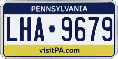 PA license plate LHA9679