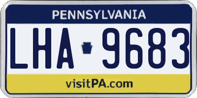 PA license plate LHA9683
