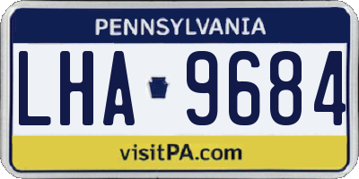 PA license plate LHA9684