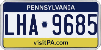PA license plate LHA9685