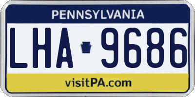 PA license plate LHA9686