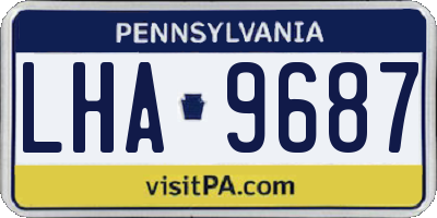 PA license plate LHA9687