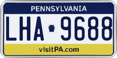 PA license plate LHA9688