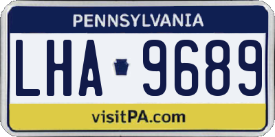 PA license plate LHA9689