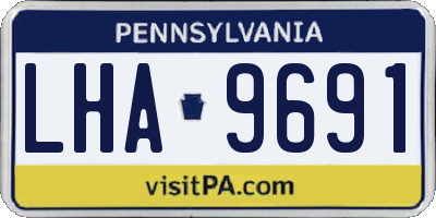 PA license plate LHA9691