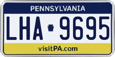 PA license plate LHA9695