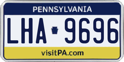 PA license plate LHA9696