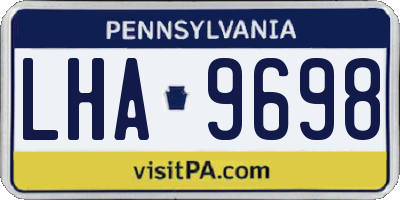 PA license plate LHA9698