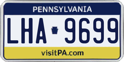 PA license plate LHA9699