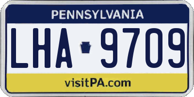 PA license plate LHA9709