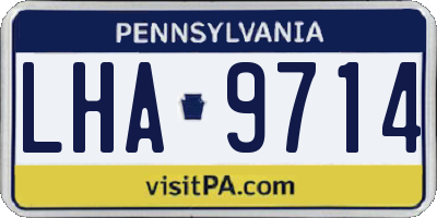PA license plate LHA9714