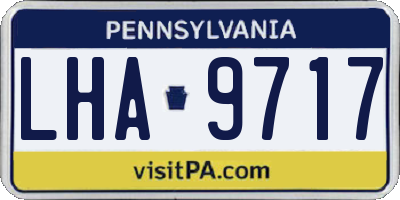 PA license plate LHA9717
