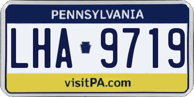 PA license plate LHA9719