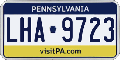 PA license plate LHA9723