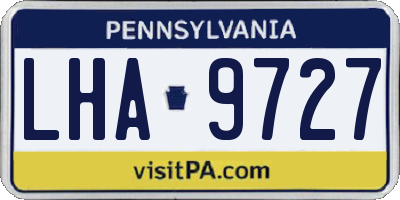 PA license plate LHA9727