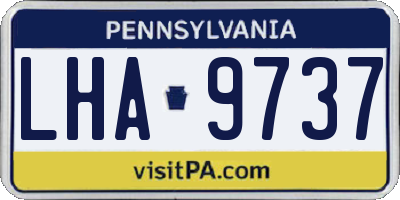 PA license plate LHA9737