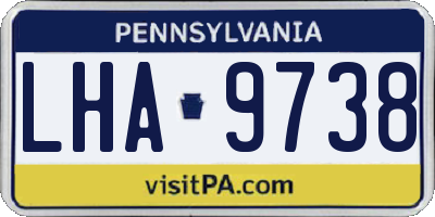PA license plate LHA9738