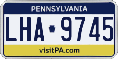 PA license plate LHA9745