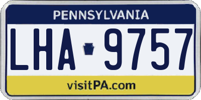 PA license plate LHA9757