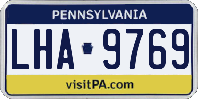 PA license plate LHA9769