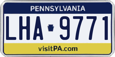 PA license plate LHA9771