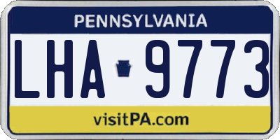 PA license plate LHA9773