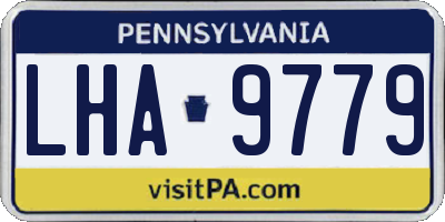 PA license plate LHA9779