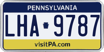 PA license plate LHA9787