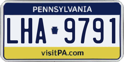 PA license plate LHA9791