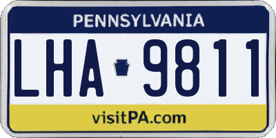 PA license plate LHA9811