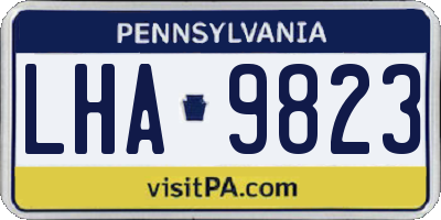 PA license plate LHA9823