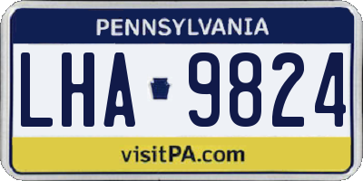PA license plate LHA9824