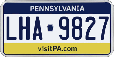 PA license plate LHA9827