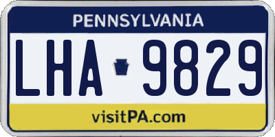 PA license plate LHA9829