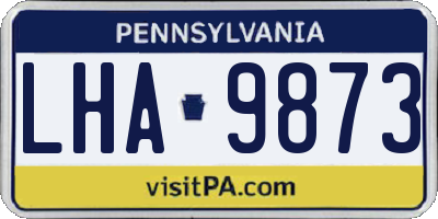 PA license plate LHA9873