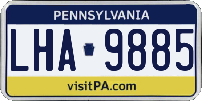 PA license plate LHA9885