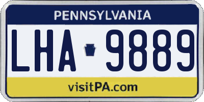 PA license plate LHA9889