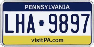 PA license plate LHA9897