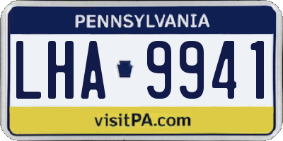 PA license plate LHA9941