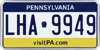 PA license plate LHA9949
