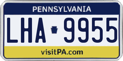 PA license plate LHA9955